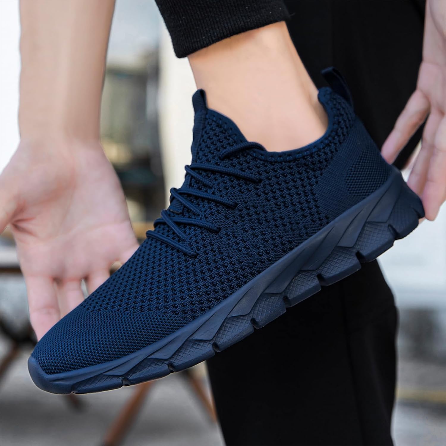 Detalle de Oltyutc Mesh Slip-On Mens Trainers for Running, Walking & Gym
