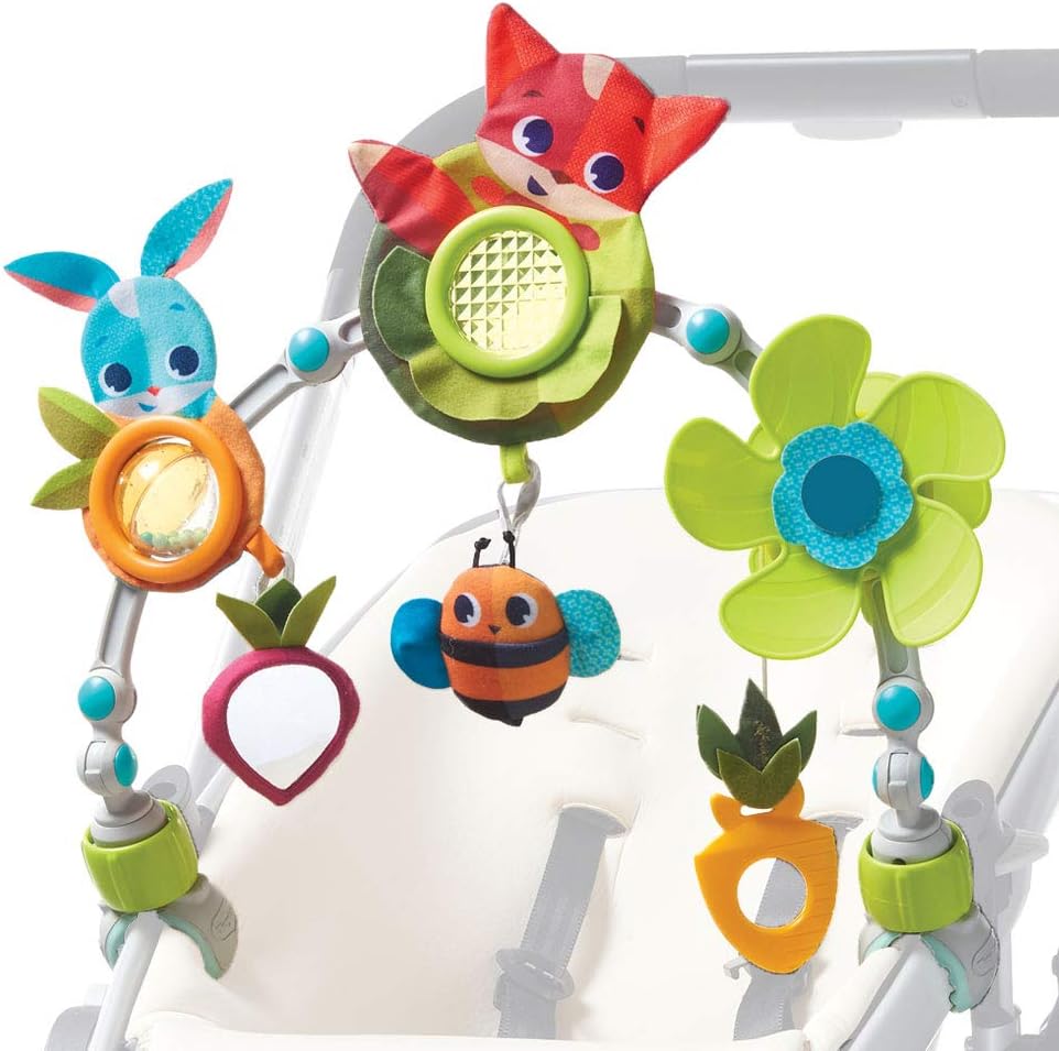 Detalle 1 de Tiny Love Sunny Stroll Activity Arch with Rattle Toys (0m+) – Adjustable Clip Pram/Pushchair Arch