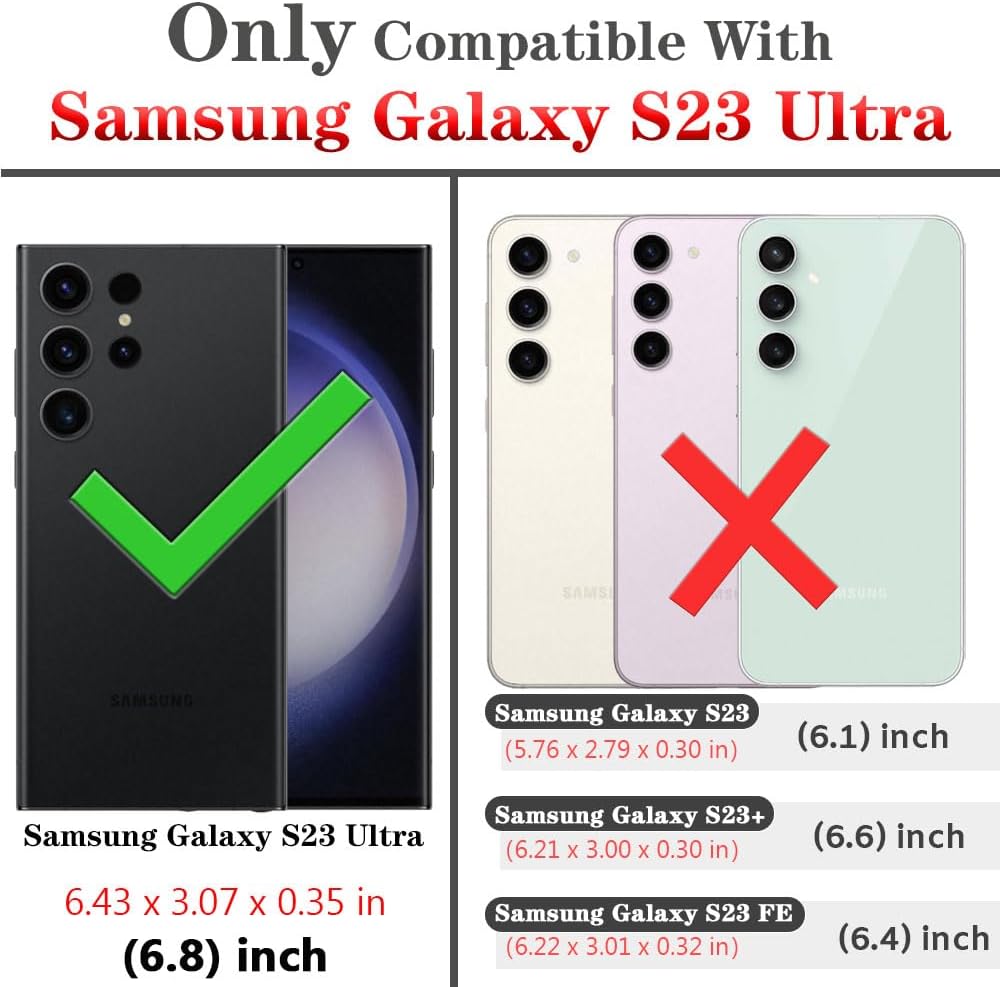 Thumbnail 1 de Samsung Galaxy S23 Ultra Case with Screen Protector – Heavy Duty Double-Layer Protection in Green
