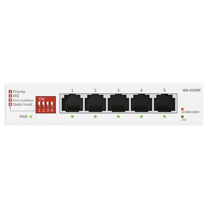 Detalle 2 de Asus QG-U1050: Switch 5 puertos 2,5 Gbps no administrado, ultra compacto