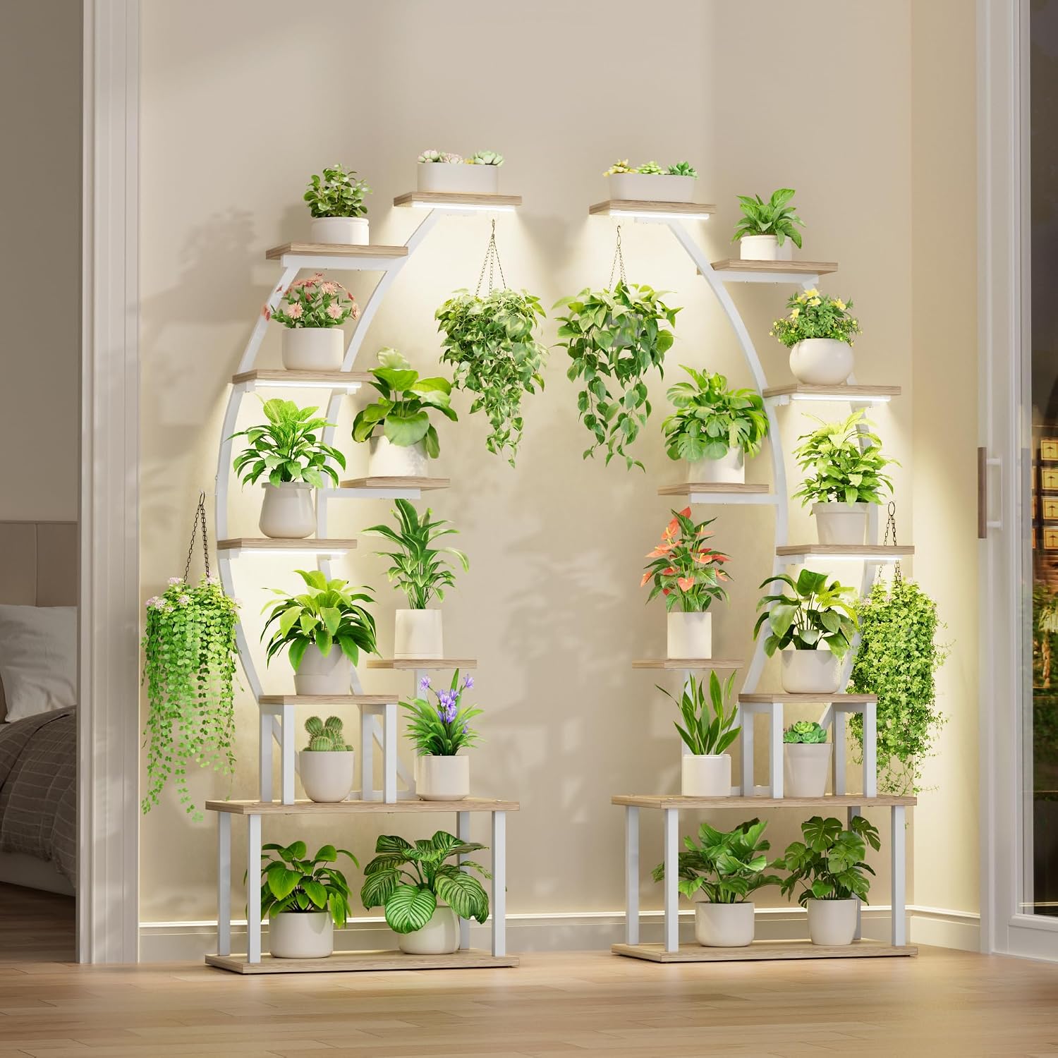 Thumbnail 3 de BACEKOLL Support pour plantes d’intérieur avec lampes de croissance