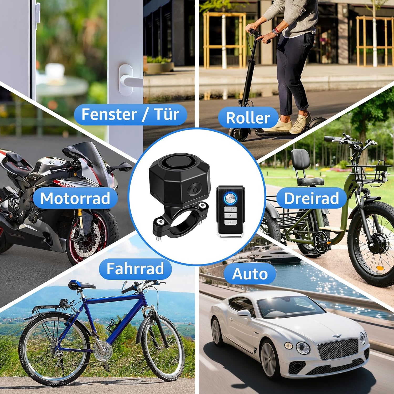 Thumbnail 6 de NineLeaf Fahrrad-Alarmanlage mit USB & Halterung – 110 dB, wasserdicht (IP54) und mit Fernbedienung