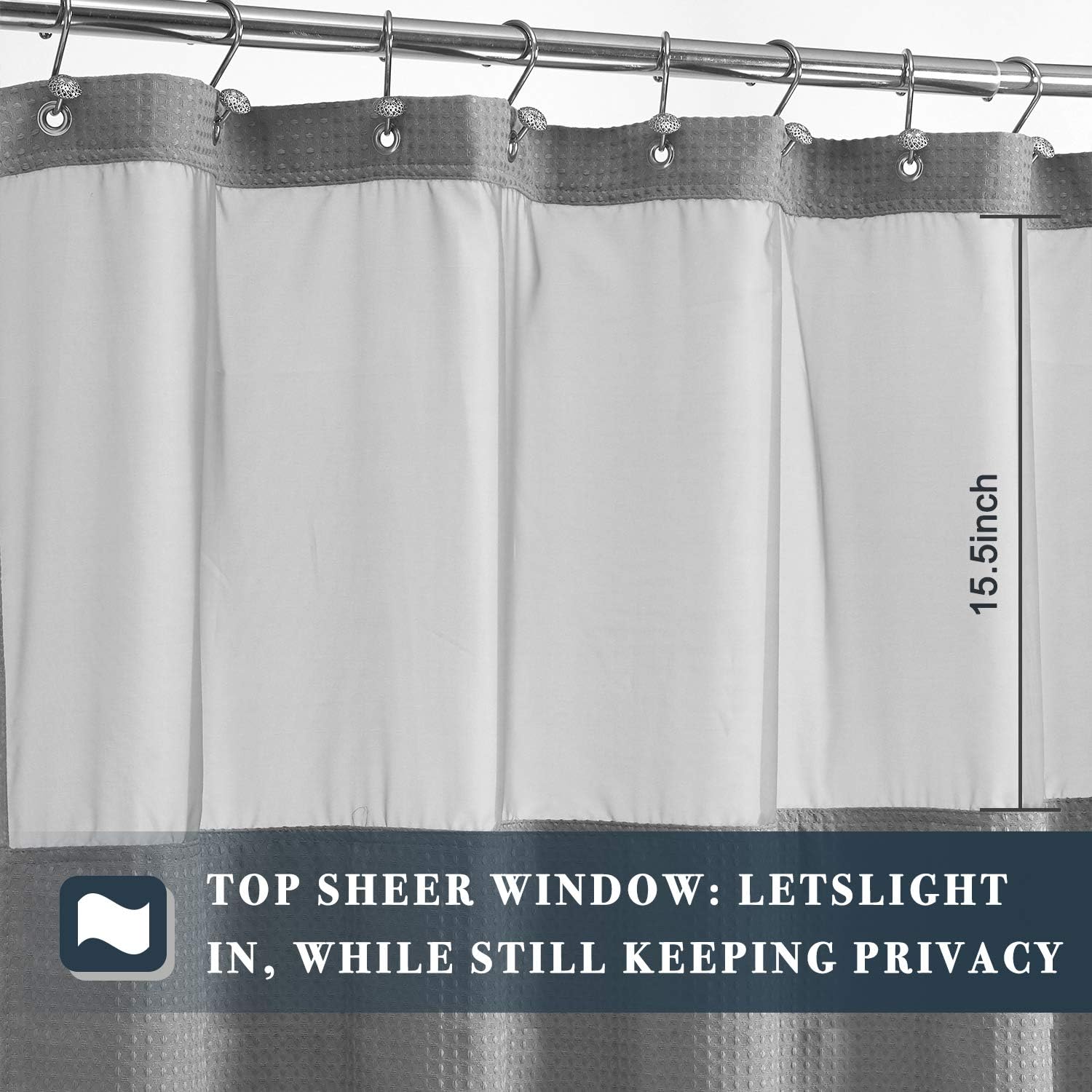 Detalle 2 de N&Y HOME Shower Curtain, 54 x 78 inches