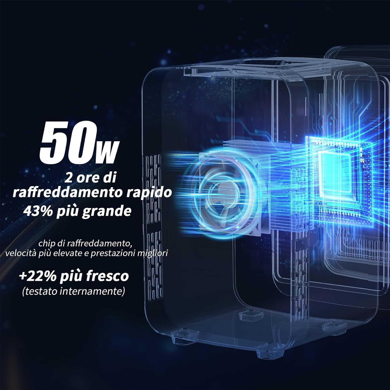 Detalle de YASHE Mini frigo da camera 4L: frigorifero compatto per pelle, bevande e uso in auto