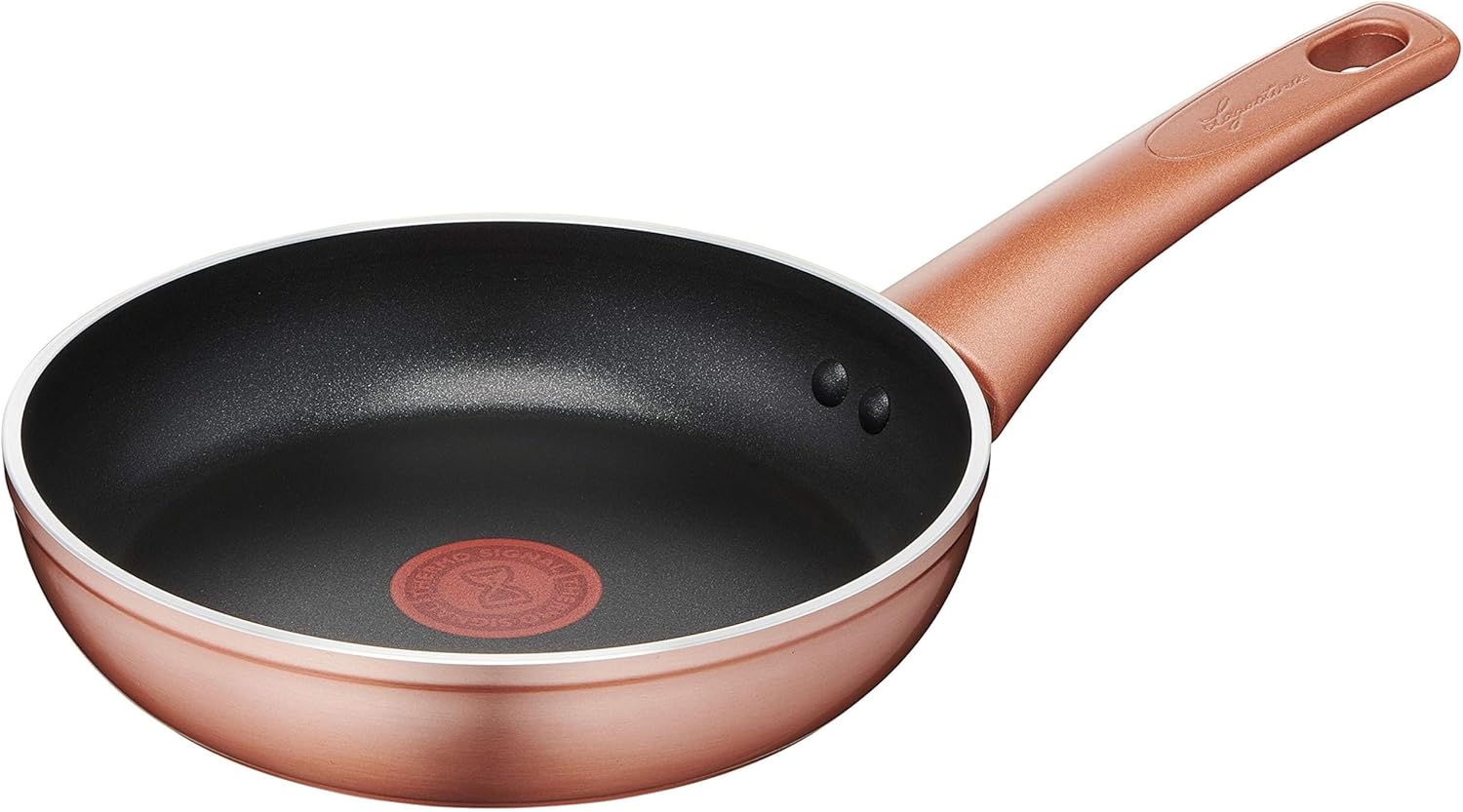 Lagostina Padella Antiaderente in Alluminio Ø 30 cm con Esterno Effetto Rame – Thermo-Signal e Manico Bakelite