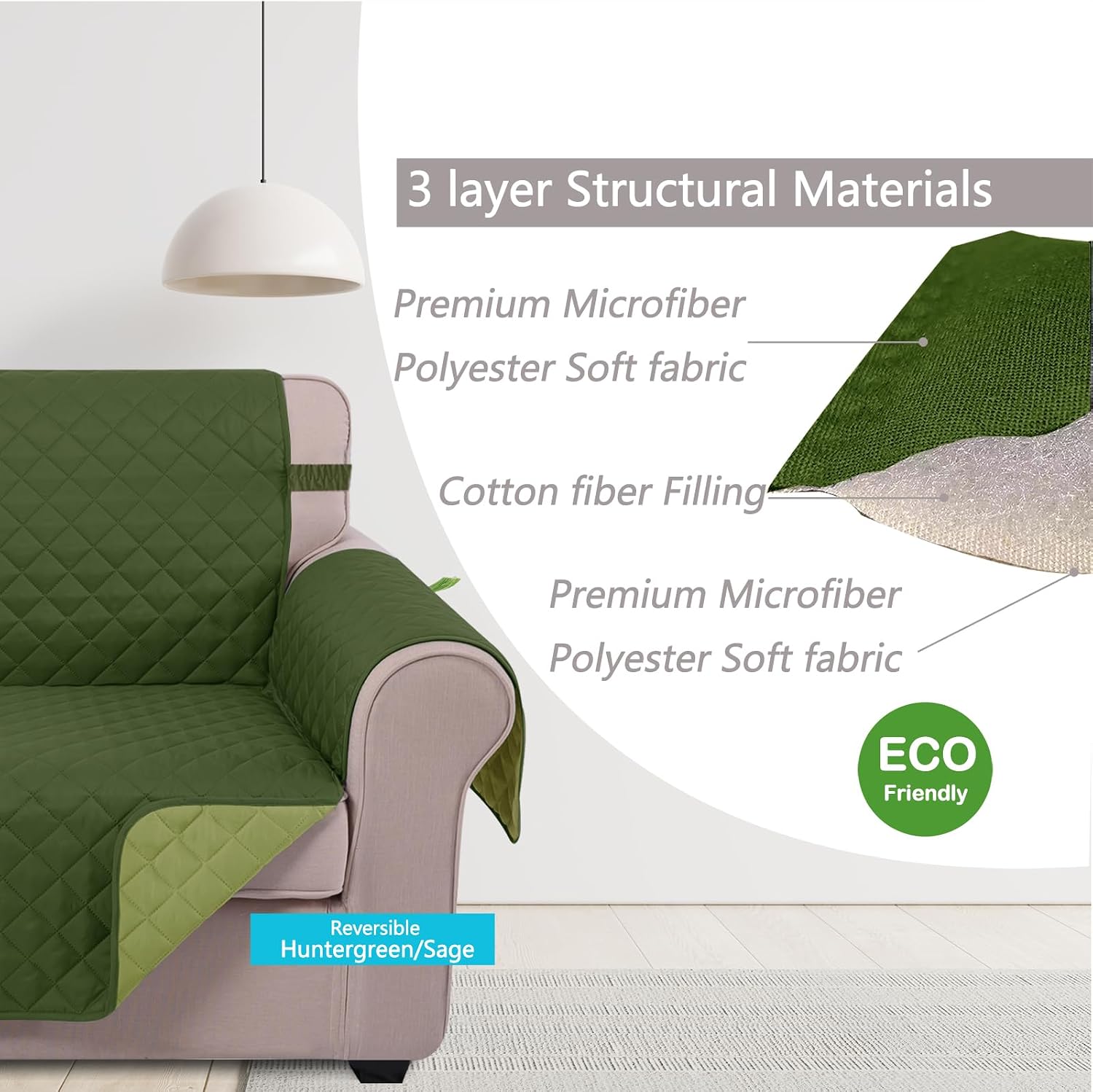 Detalle 2 de U-NICE HOME Loveseat Sofa Cover 54in ๐
