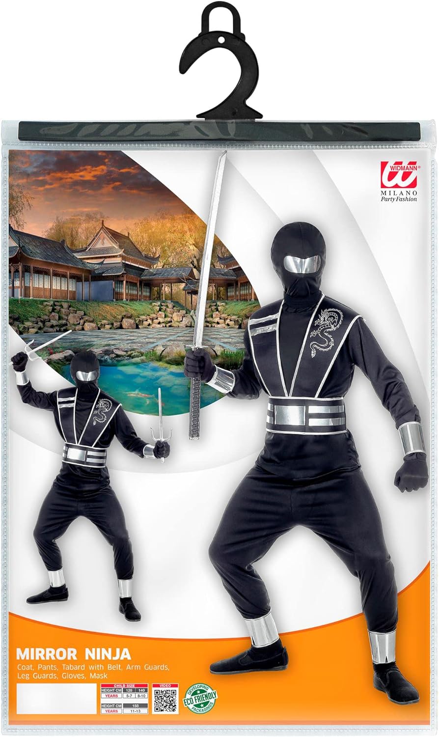 Thumbnail 4 de W WIDMANN MILANO Party Fashion Kinderkostüm Mirror Ninja (kämpfer, Ninja-Look) – Karneval & Halloween