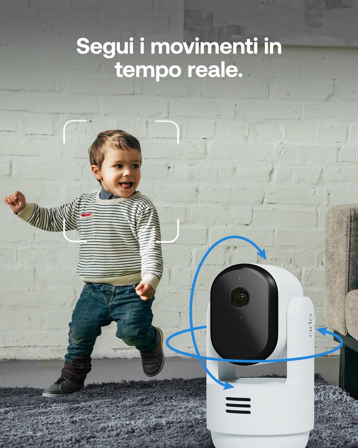 Thumbnail 6 de Arlo Essential 3 Indoor HD PTZ: videocamera WiFi interna con PTZ, visione notturna e audio bidirezionale