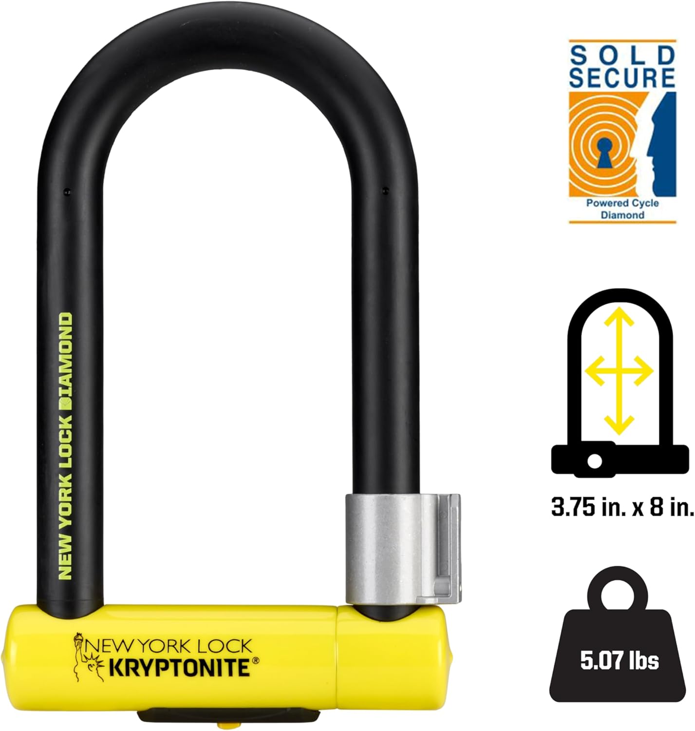 Thumbnail 1 de Kryptonite New York Diamond Bike U-Lock: Maximum Security for Bicycles, E-Bikes & Scooters