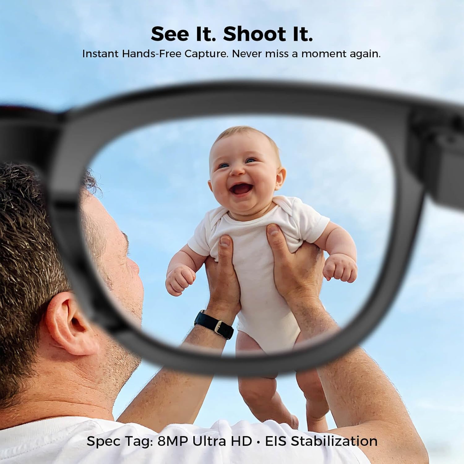 Thumbnail 3 de 2026 Smart AI Glasses with 8MP 4K POV Camera, AI assistant, voice recording & open-ear Bluetooth