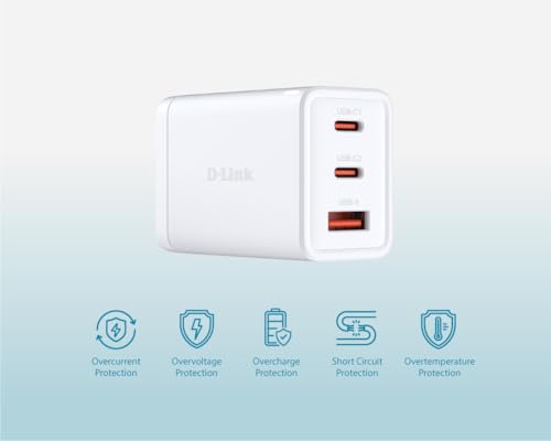 Thumbnail 2 de D-Link DCP-651 Cargador GaN 65W — 2x USB‑C y 1x USB‑A