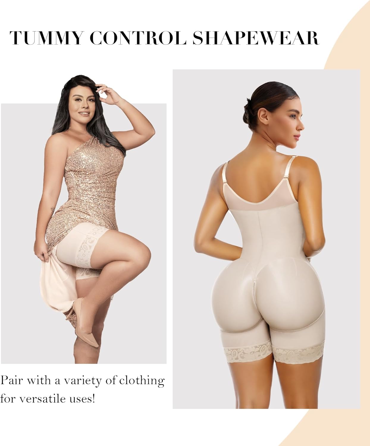 Thumbnail 6 de YIANNA Fajas Colombianas Postpartum Shapewear with Zipper Crotch Tummy Control Butt Lifter Body Shaper
