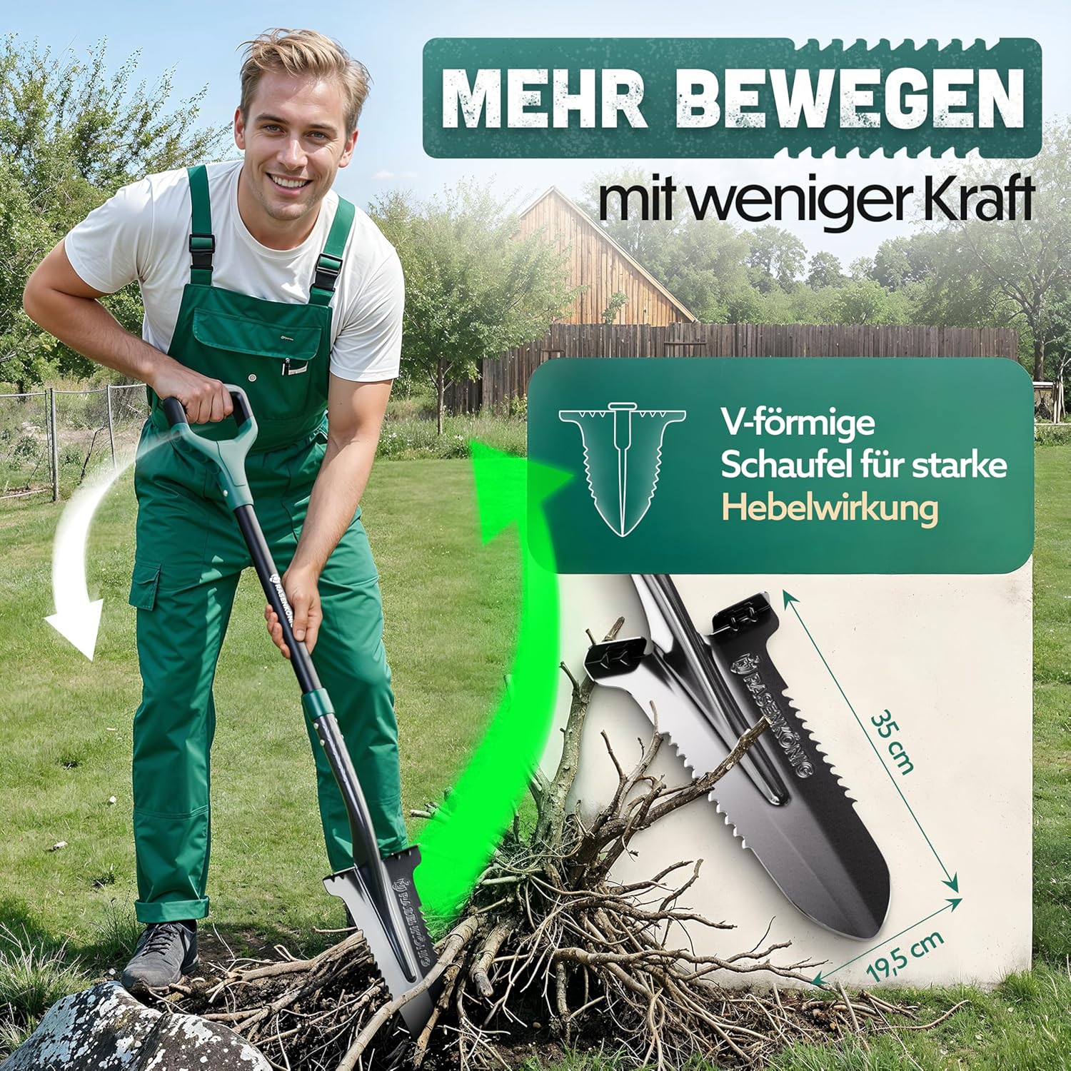 Thumbnail 3 de RASENKÖNIG Spaten Wurzelsäge Pro mit 20 Zähnen