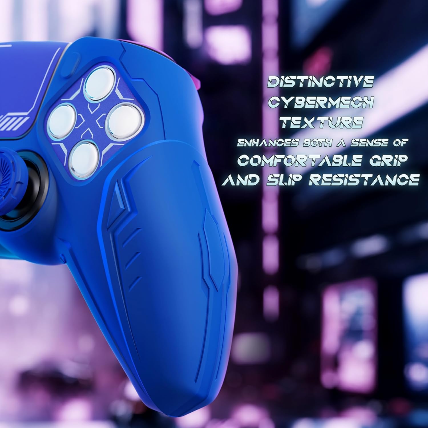 Detalle 2 de PlayVital 2‑Set Silicone Case for PS5 Controller Blue 🕹