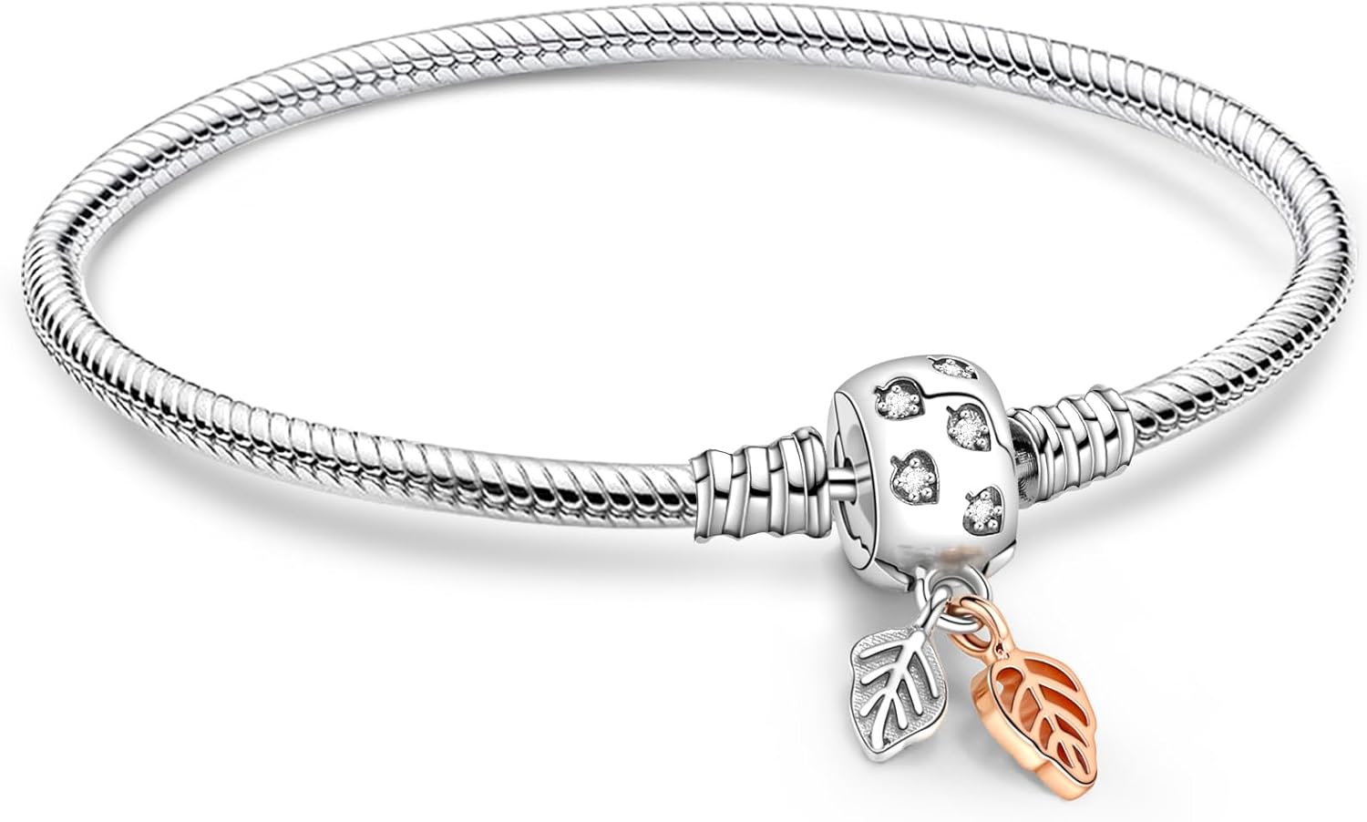 Thumbnail 6 de Silber Charm Armband mit Logo Gravur 17–21 cm