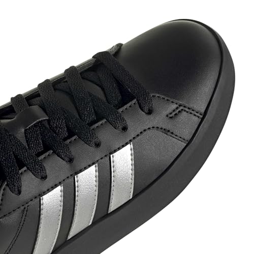 Detalle de adidas Grand Court 3.0 Junior, chaussures enfant noires et argentées, 36 2/3 EU