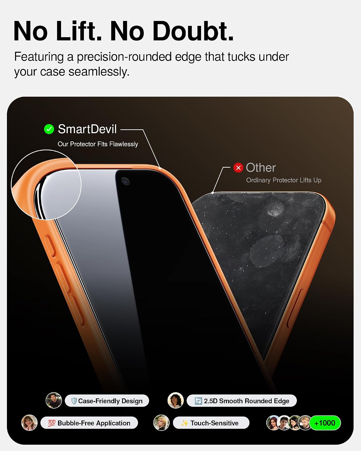 Thumbnail 6 de SMARTDEVIL 2 Pack Privacy Screen Protector for iPhone 17 Pro Max - Anti-Spy