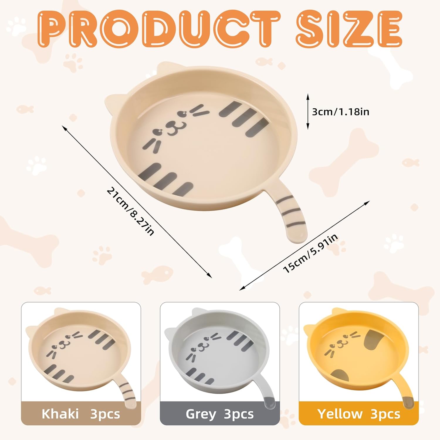 Detalle 2 de KATIMI 9 Pack Whisker Friendly Cat Bowls