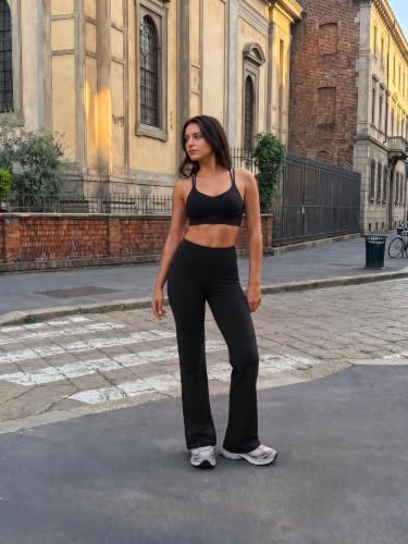 Detalle 2 de JOYSPELS Damen-Leggings in Schwarz, Größe M, Extra Lang, mit geradem Bein