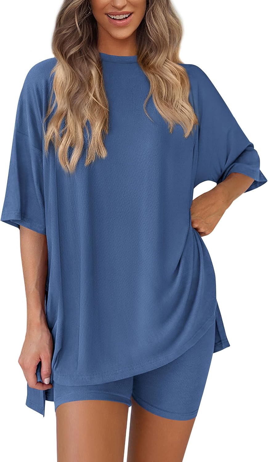 Detalle de PRETTYGARDEN 2-Piece Lounge Set 2026, Oversized Shirt
