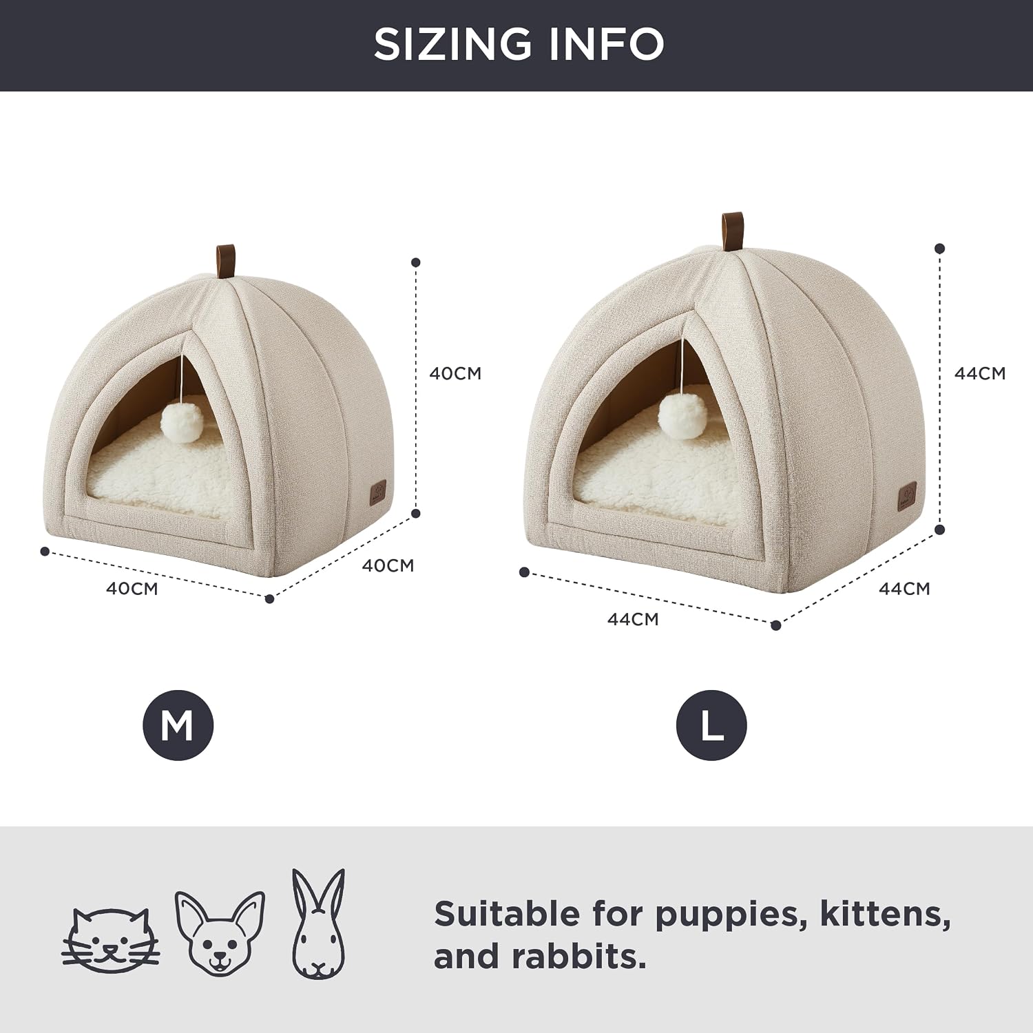 Thumbnail 5 de Bedsure Cat Cave Bed Igloo 44cm