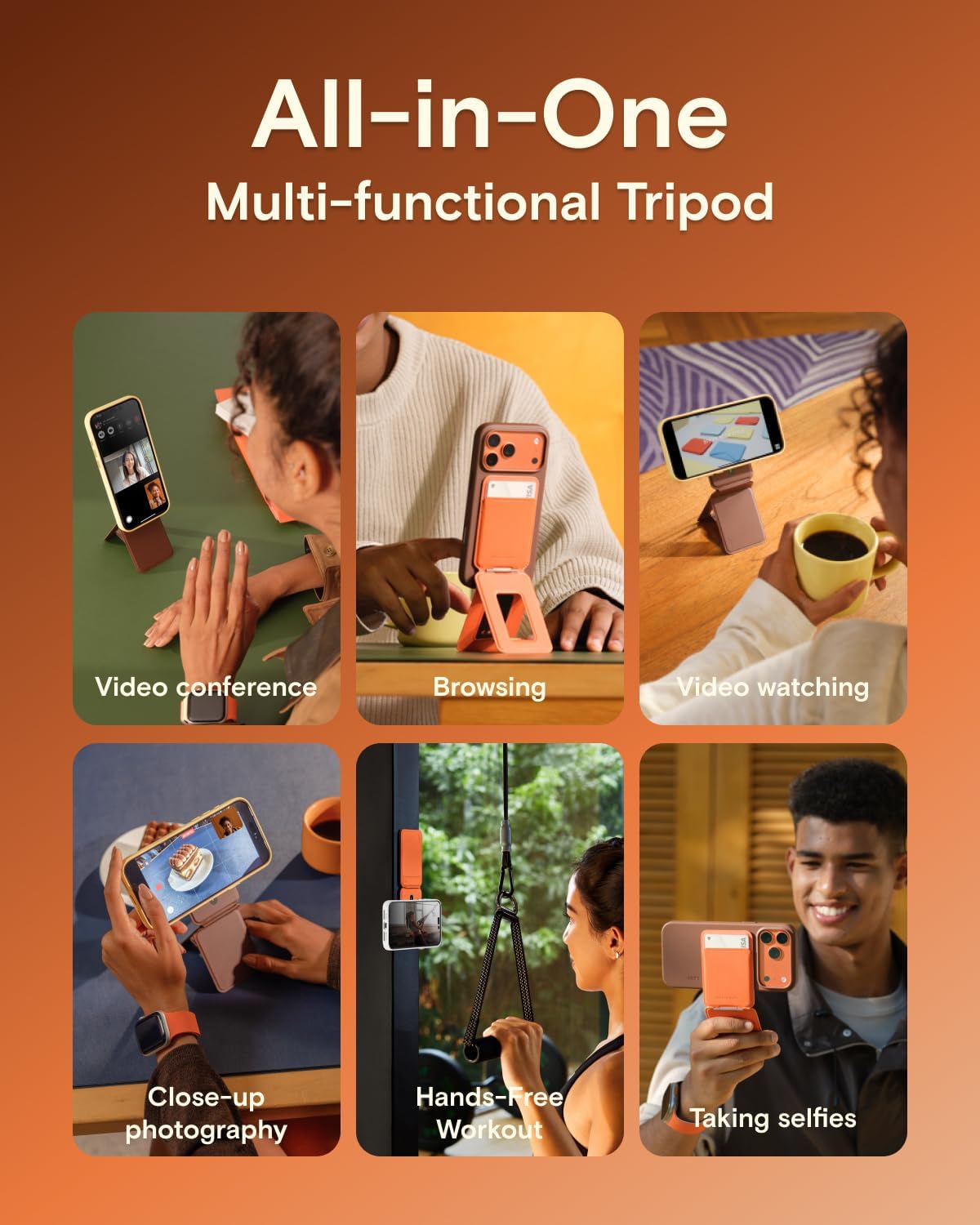 Thumbnail 4 de MOFT Phone Tripod Wallet for iPhone: 3-in-1 MagSafe Wallet, Stand and Tripod