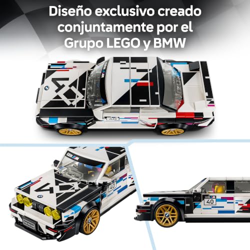 Detalle 1 de LEGO Speed Champions BMW M3 (E30) 77263, maqueta de carreras con piloto