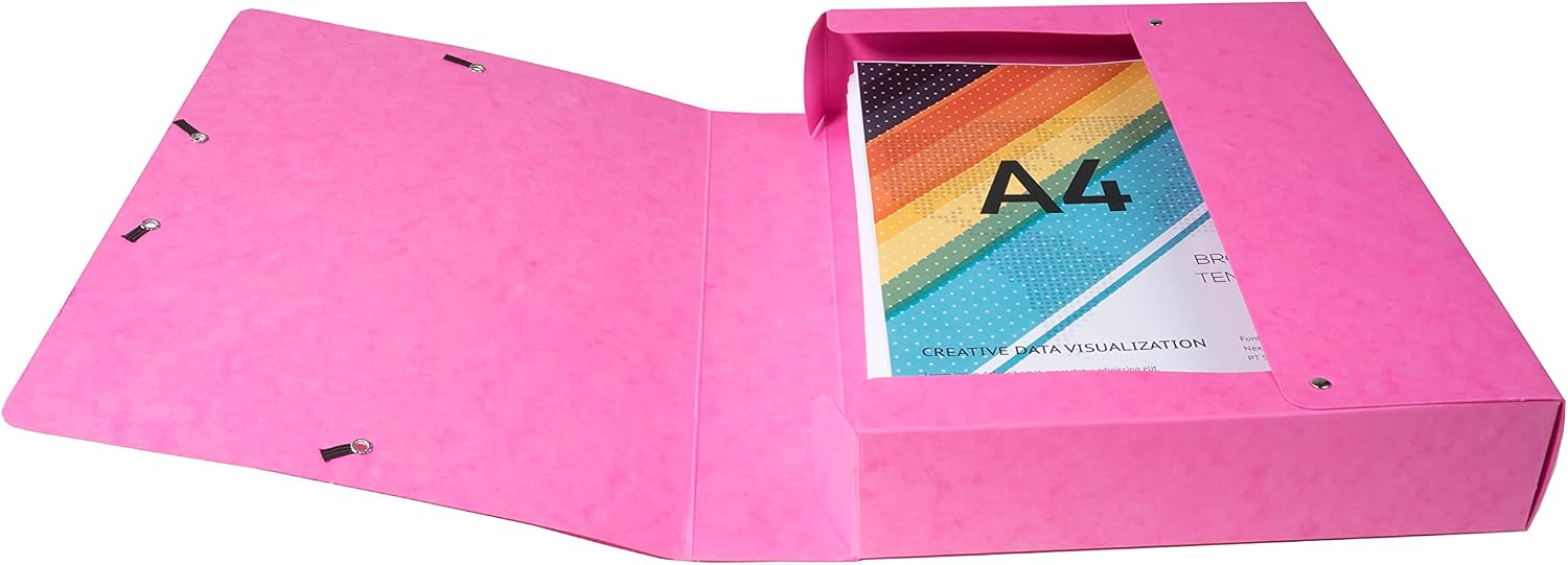 Detalle de Exacompta 50600E – 8 boîtes de classement with élastiques Exabox, dorées sur carte lustrée 600 g/m2, format A4
