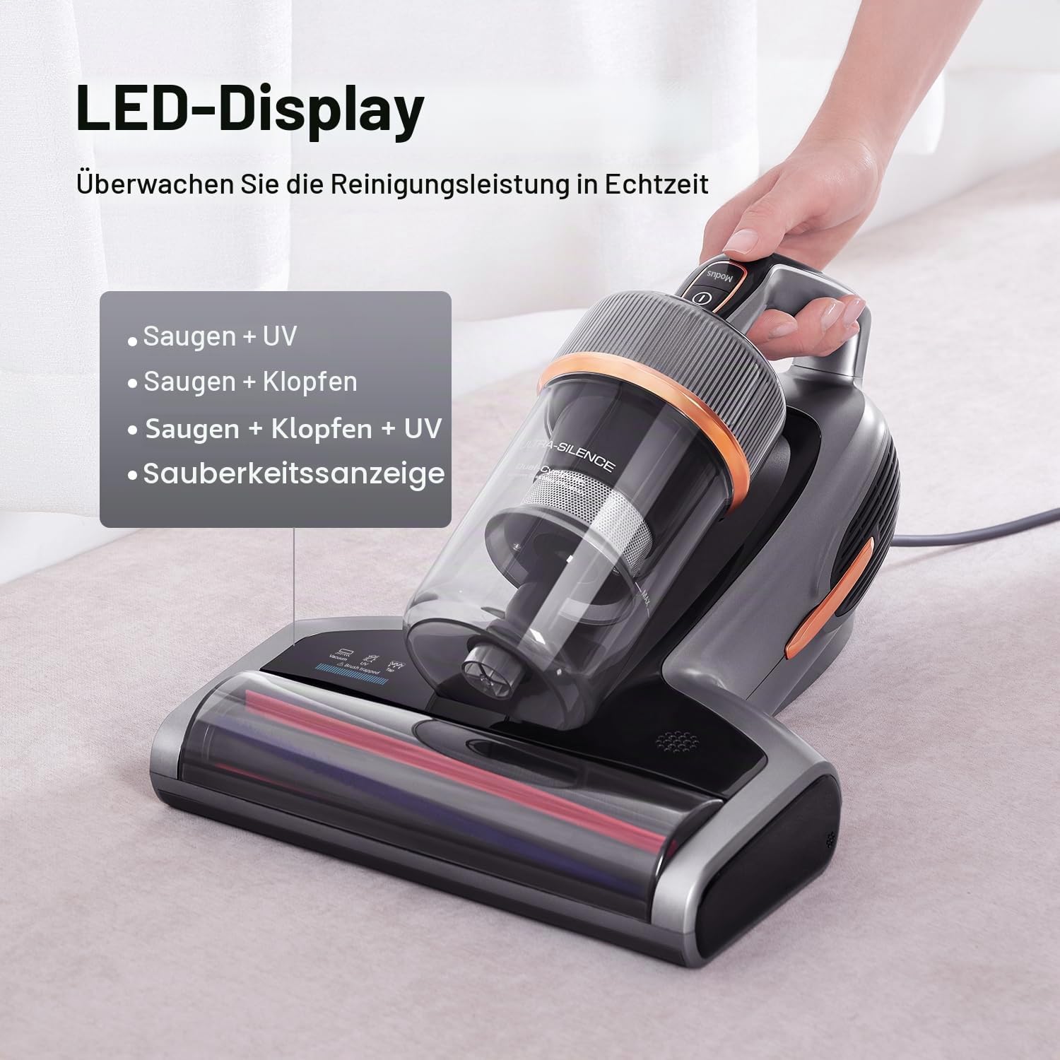 Detalle de Jimmy BX7 Pro Milbensauger 700W – leistungsstark, UV‑Sterilisation und Ultraschall gegen Milben