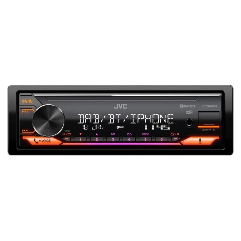 Thumbnail 3 de JVC KD-X482DBT: receptor de coche 1 DIN con Bluetooth, Alexa y DAB+