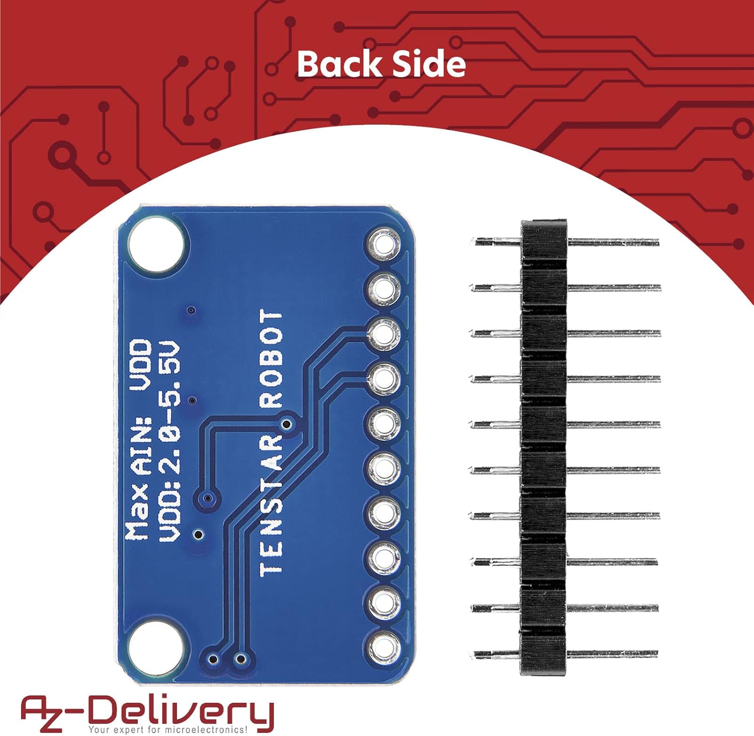 Thumbnail 2 de AZDelivery lot de 5 modules ADC compatibles ADS1115 (16 bits, 4 canaux) en I2C pour Arduino et Raspberry Pi