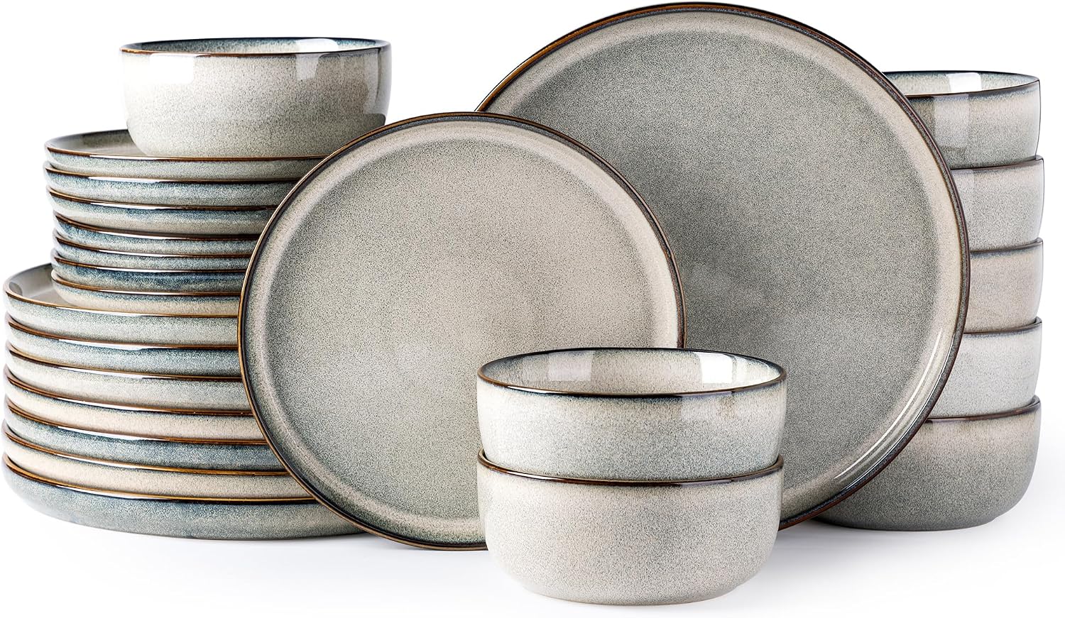 Detalle de GBhome Ceramic Dinnerware Set 24 Pieces 🍽