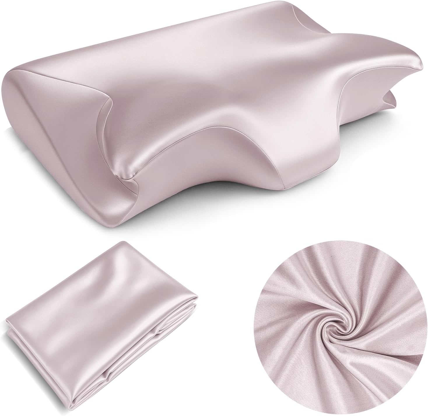 Detalle de SAHEYER Cervical Pillowcase in Satin