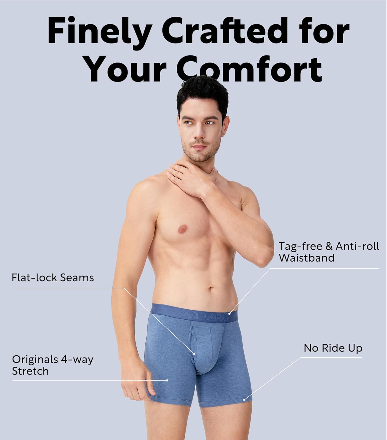 Thumbnail 1 de DAVID ARCHY Boxer Briefs Breathable 🩲