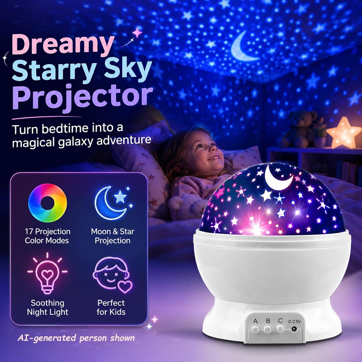 Thumbnail 3 de MOKOQI Star Projector Night Light White