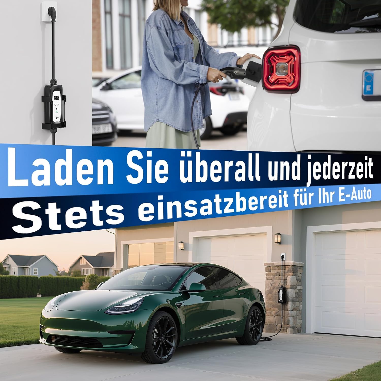 Thumbnail 6 de EVIEUN Typ 2 Schuko Ladekabel 3,6 kW (1-phasig, 7 m) inkl. Zeitvorwahl & Digitaldisplay