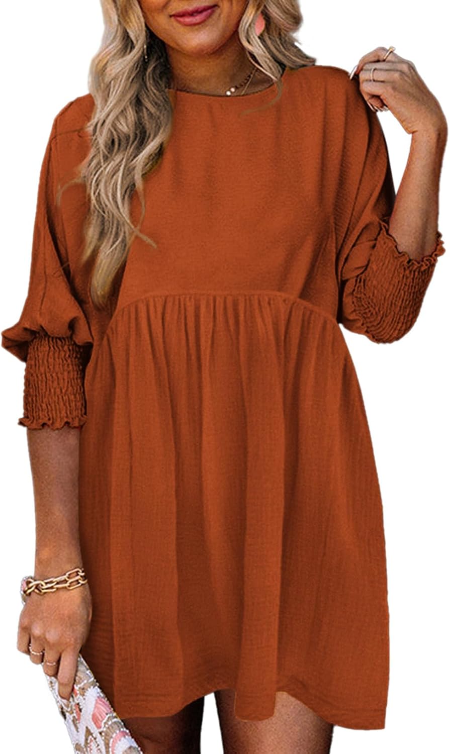 Detalle de Dokotoo Women's Babydoll Dress, Polyester