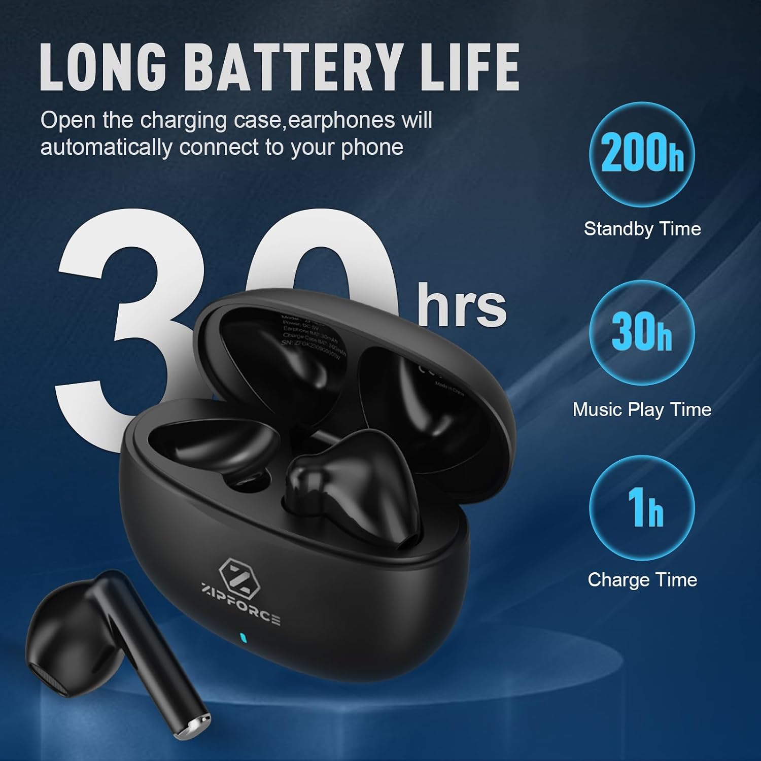 Detalle 2 de ZIPFORCE ZF Luna Pro auricolari Bluetooth 40h