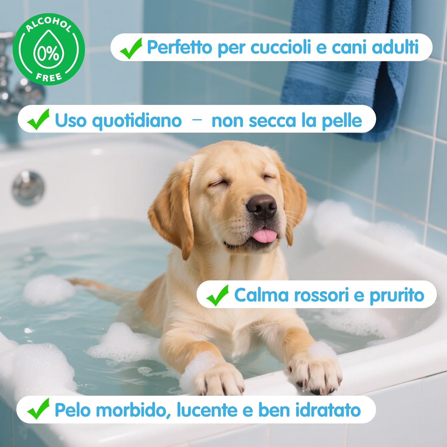 Thumbnail 4 de Aspand Shampoo Naturale Sensitive Delicato per cani adulti e cuccioli, senza profumo e coloranti, pH bilanciato – 250 ml