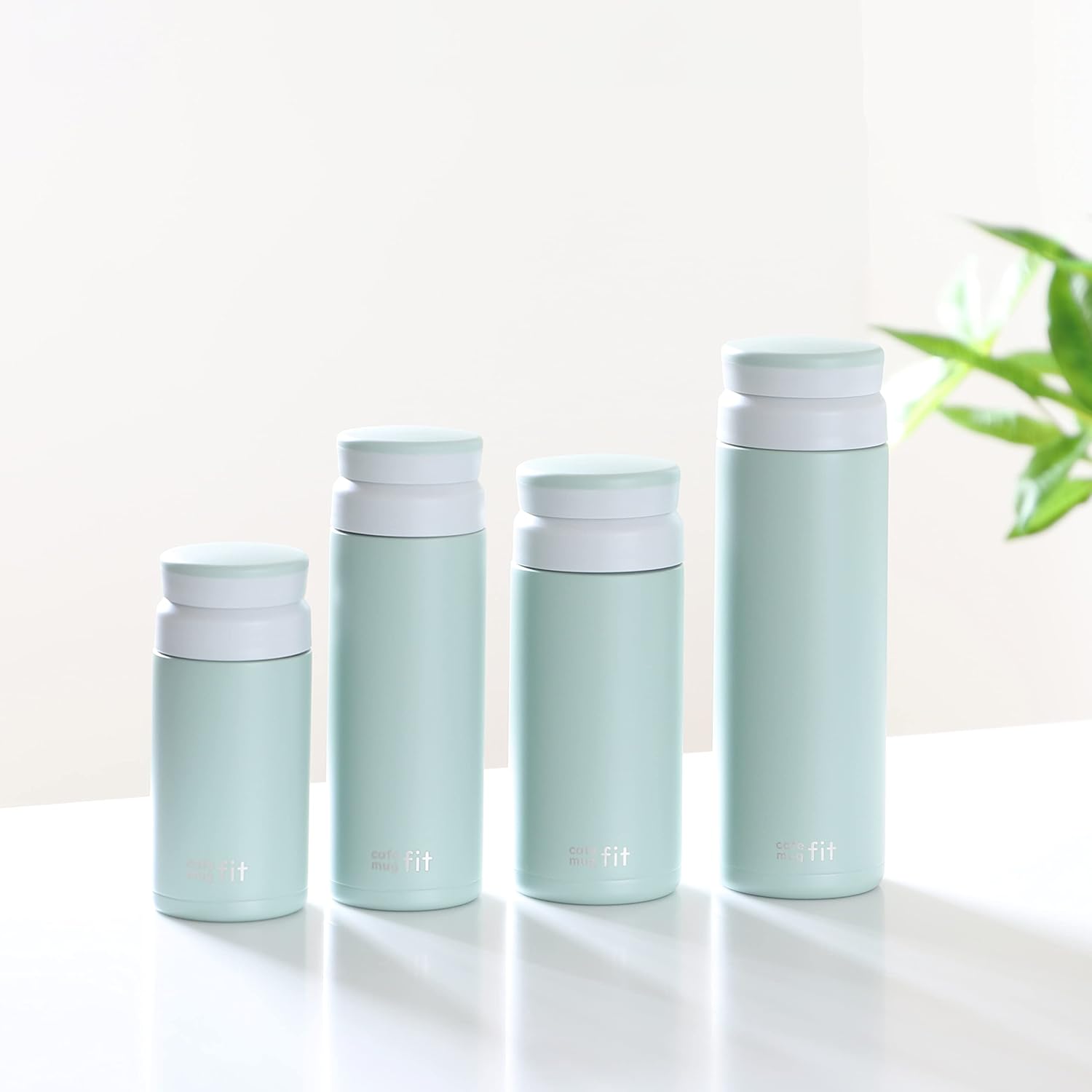 Detalle de パール金属 カフェマグフィット HB-6379 水筒 300ml スモーキーグリーン