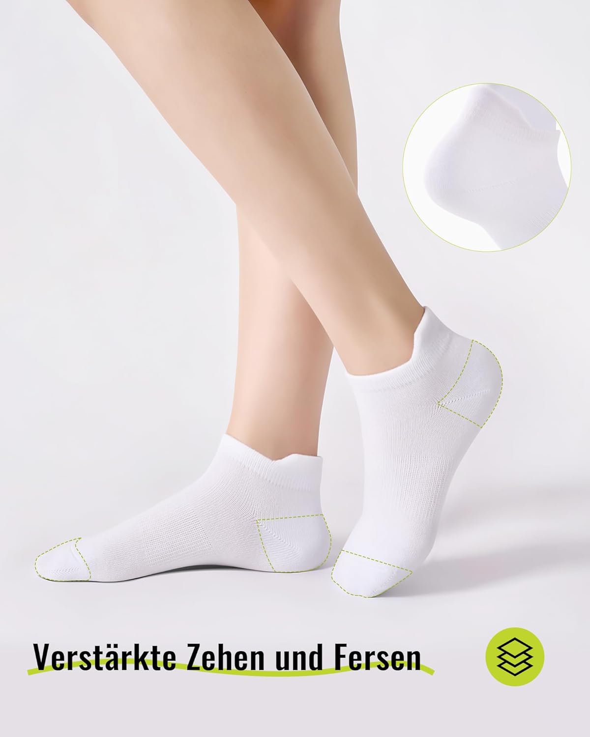 Thumbnail 3 de SukModen Calzini sportivi corti in bambù per donna (6 paia) traspiranti e anti-odore