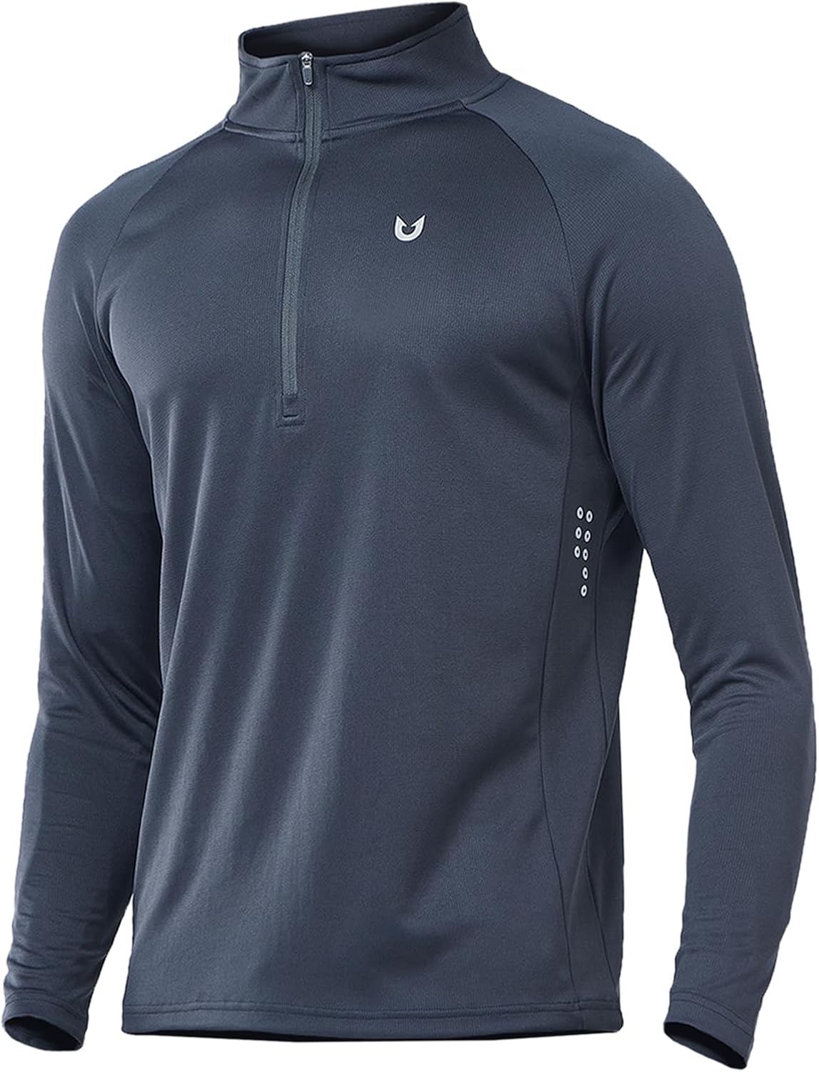Detalle de NORTHYARD Men's Quarter-Zip Athletic Pullover, Long Sleeve, Moisture-Wicking