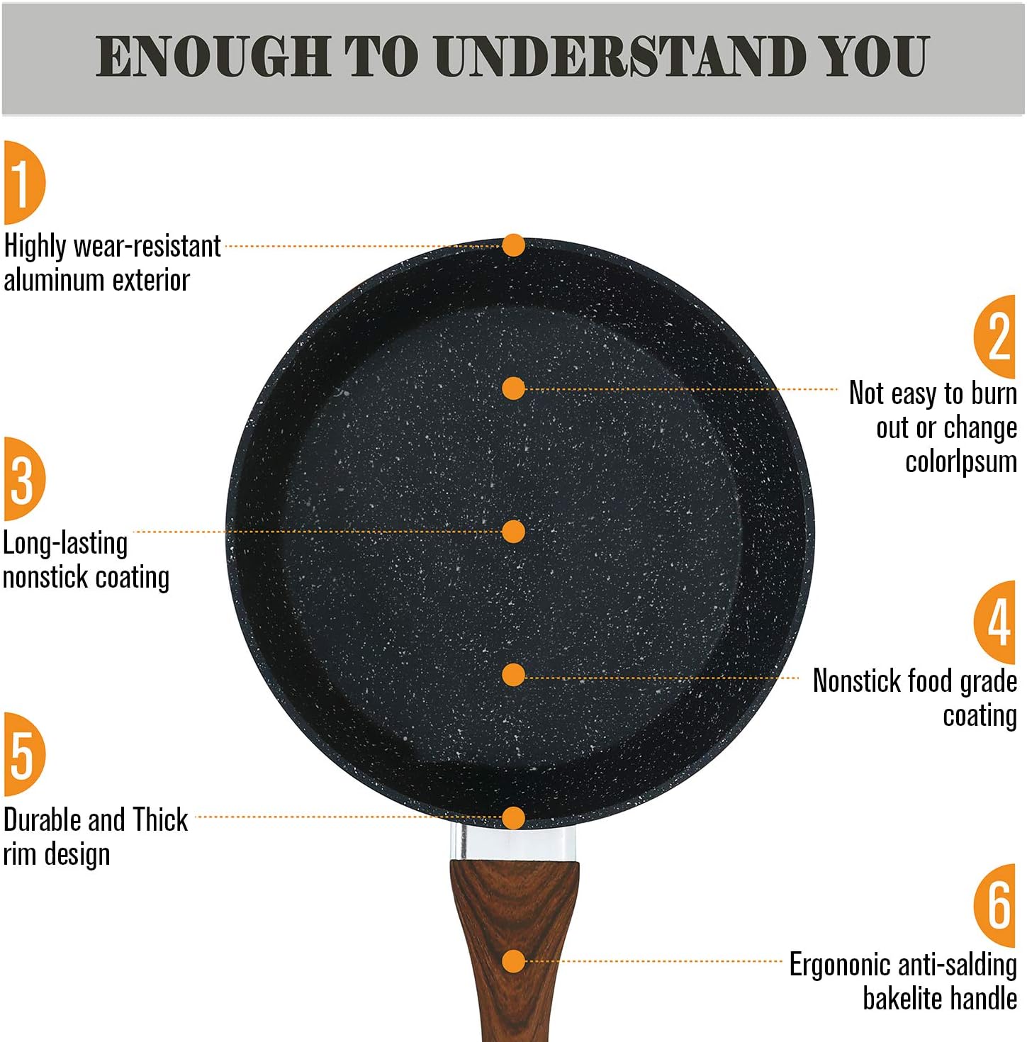 Thumbnail 5 de Kitchen Academy 12-Piece Granite Nonstick Cookware Set