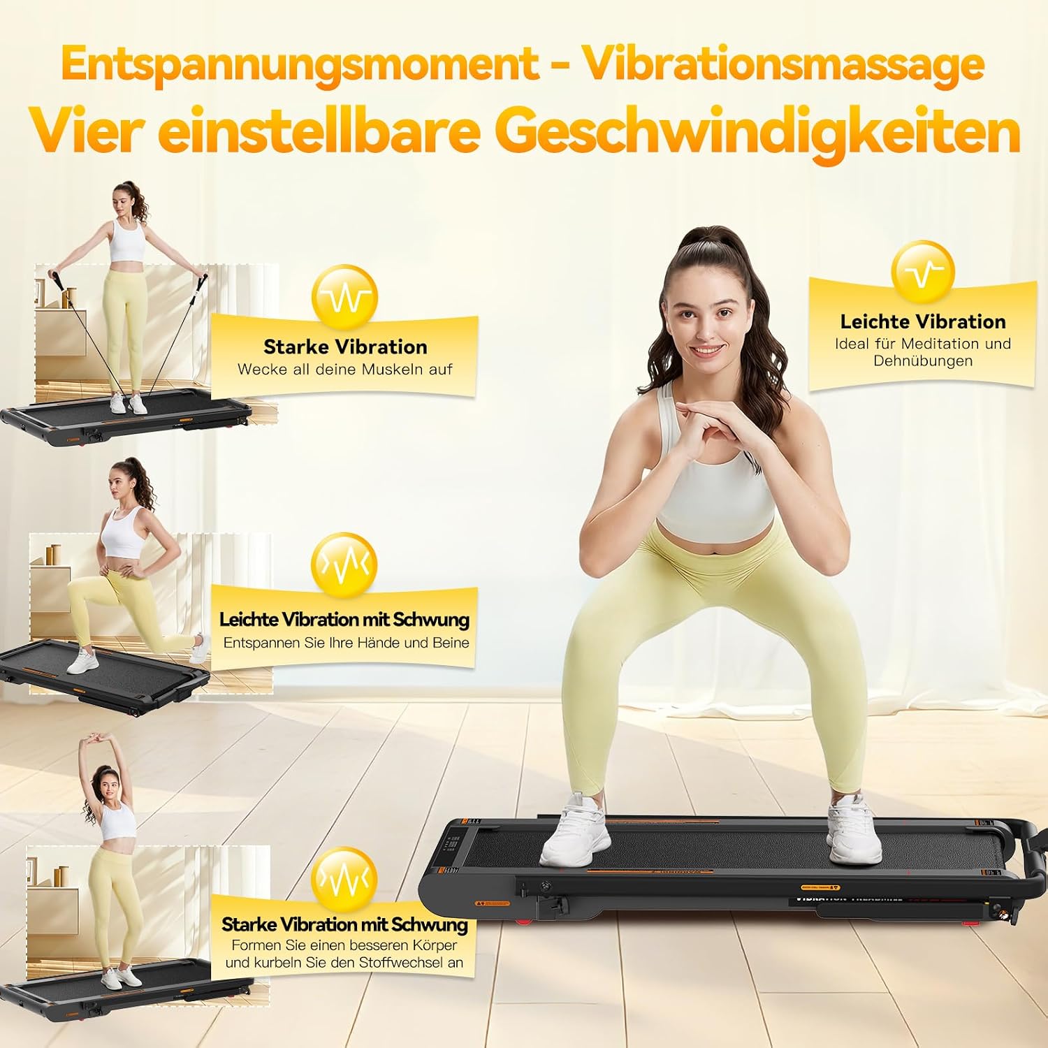 Detalle de Sperax Laufband für Zuhause Klappbar – 5 in 1 Walking Pad mit Steigung, App-Steuerung und Fernbedienung
