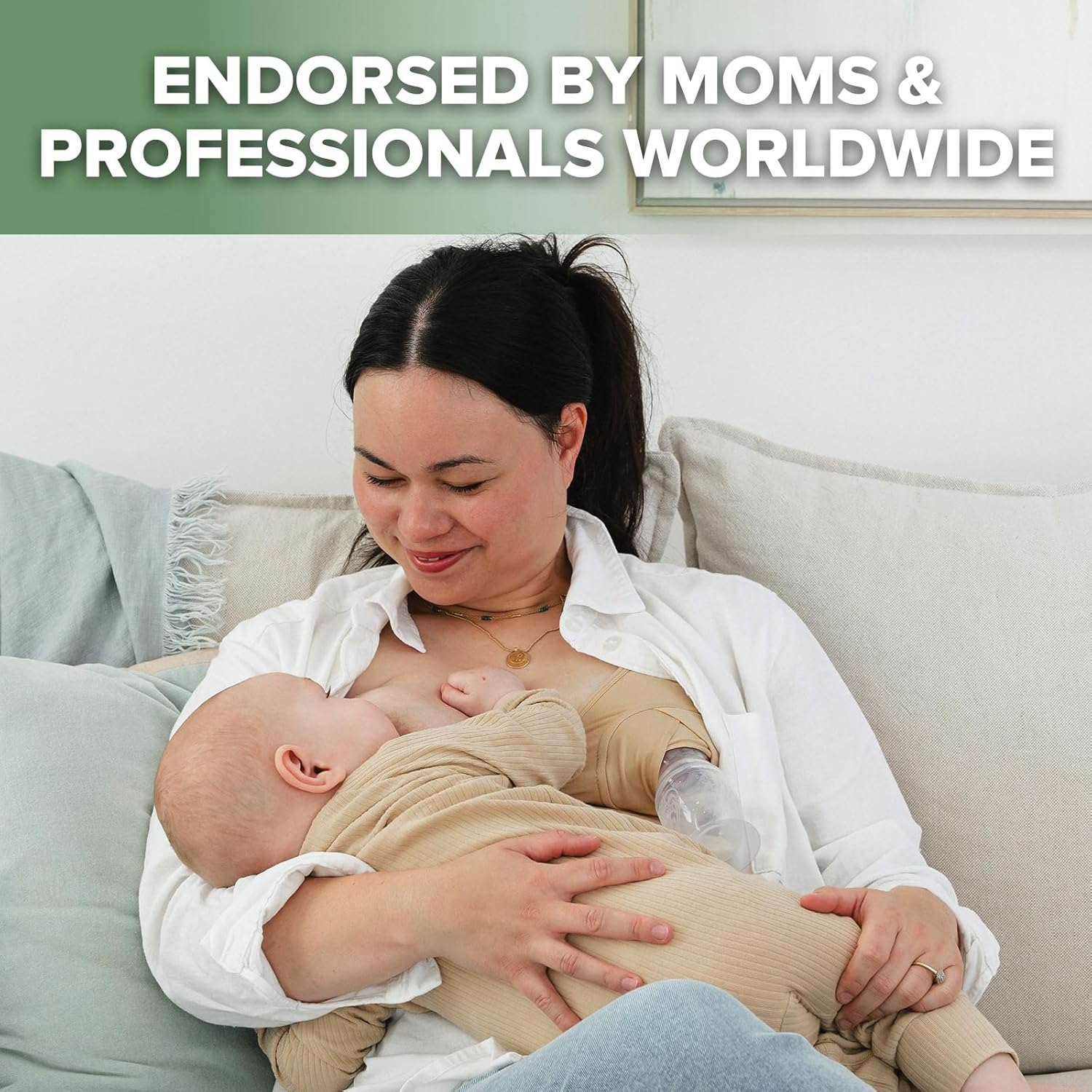 Thumbnail 1 de haakaa Tiralatte manuale da 100 ml con base di aspirazione e coperchio in silicone