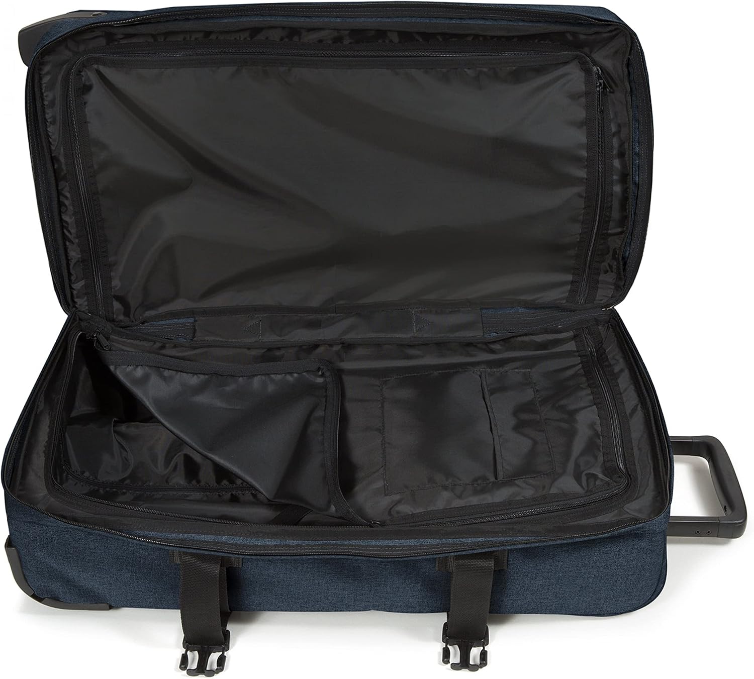 Detalle de Eastpak Tranverz M Valise Moyenne 78L – Roulettes, légère et résistante (TRIPLE DENIM)
