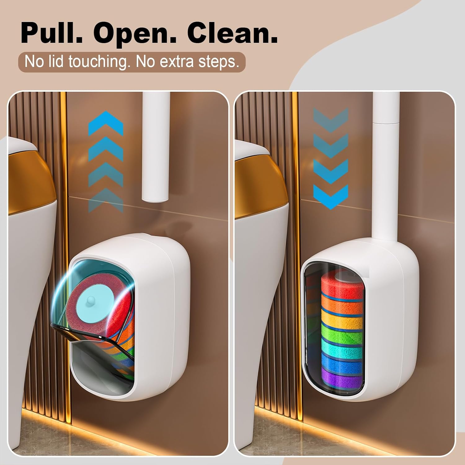Thumbnail 1 de Disposable Toilet Brush with 35 Refill Pads