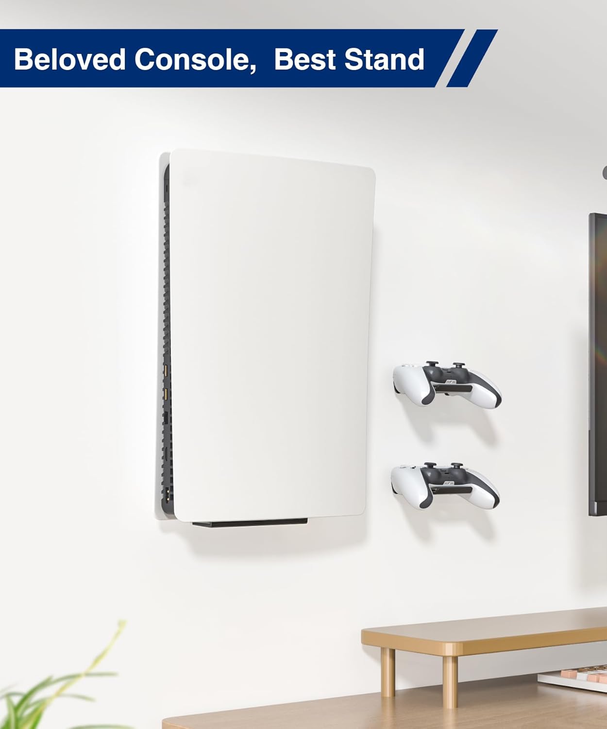 Detalle 2 de Console wall mount for PS5, holds 33 lbs