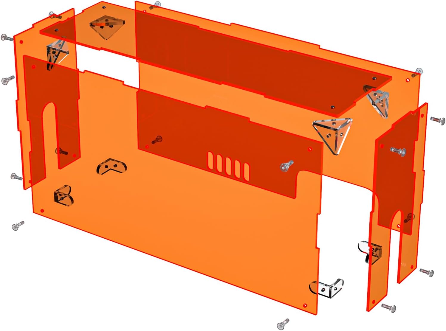 Thumbnail 6 de Clear Orange PlayVital acrylic dustproof cover for Nintendo Switch 2 dock mode