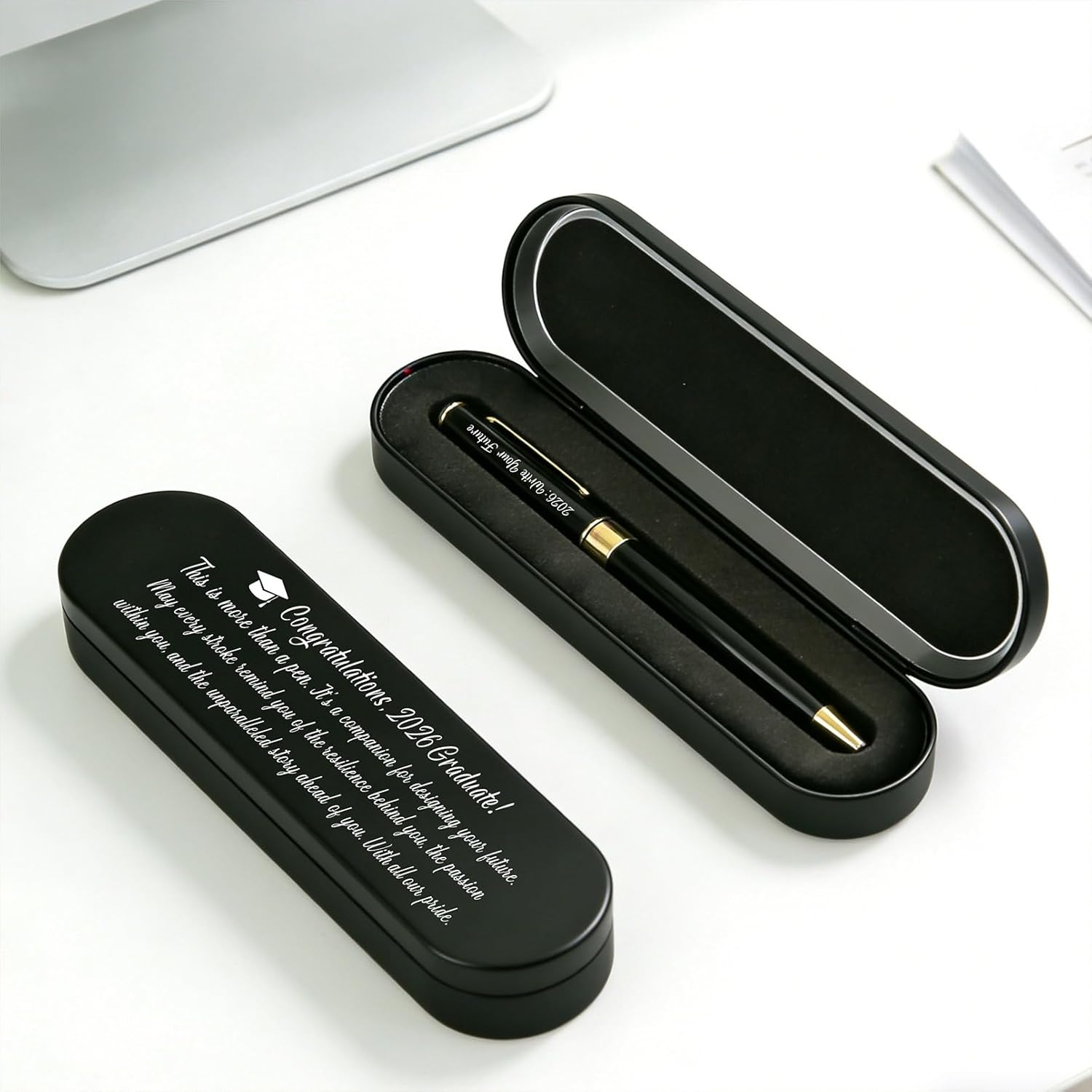 Thumbnail 5 de ABBNT Class of 2026 Graduation Gift: Custom Engraved Ballpoint Pen with Metal Case